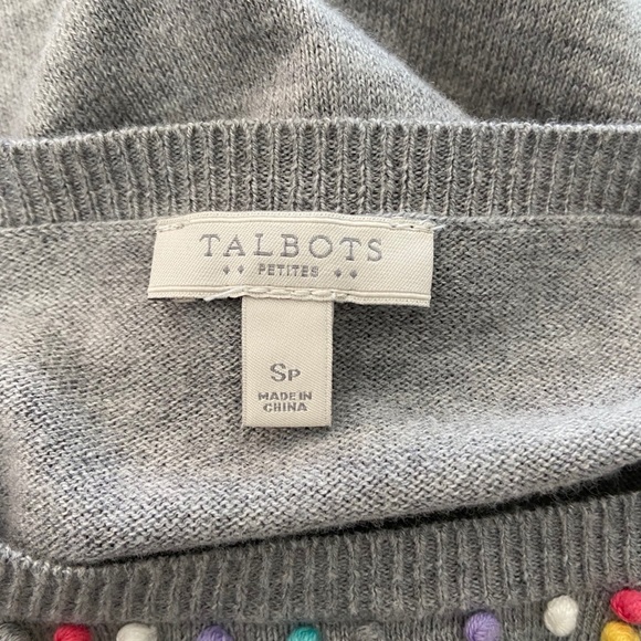 Talbot Sweater Top Gray Size Small Petite - Picture 5 of 6